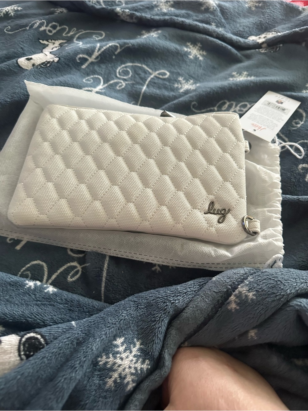 Lug matte luxe in peekaboo 2 pouch in white